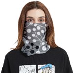 Abstract Nature Black White Face Covering Bandana (Two Sides)