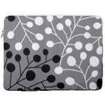 Abstract Nature Black White 17  Vertical Laptop Sleeve Case With Pocket