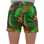 Leaves Foliage Pattern Oak Autumn Sleepwear Shorts