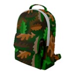 Leaves Foliage Pattern Oak Autumn Flap Pocket Backpack (Large)