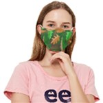 Leaves Foliage Pattern Oak Autumn Fitted Cloth Face Mask (Adult)
