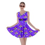 Abstract Background Cross Hashtag Skater Dress