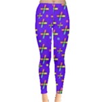 Abstract Background Cross Hashtag Everyday Leggings 