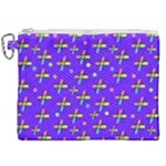 Abstract Background Cross Hashtag Canvas Cosmetic Bag (XXL)