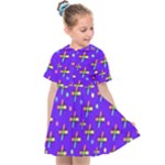 Abstract Background Cross Hashtag Kids  Sailor Dress
