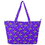 Abstract Background Cross Hashtag Full Print Shoulder Bag