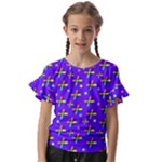 Abstract Background Cross Hashtag Kids  Cut Out Flutter Sleeves