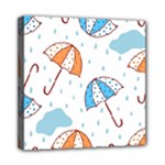 Rain Umbrella Pattern Water Mini Canvas 8  x 8  (Stretched)
