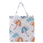 Rain Umbrella Pattern Water Grocery Tote Bag