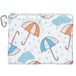 Rain Umbrella Pattern Water Canvas Cosmetic Bag (XXL)