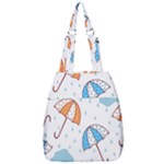 Rain Umbrella Pattern Water Center Zip Backpack