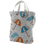 Rain Umbrella Pattern Water Canvas Messenger Bag