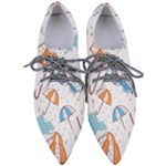 Rain Umbrella Pattern Water Pointed Oxford Shoes