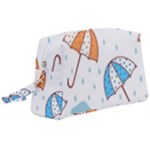 Rain Umbrella Pattern Water Wristlet Pouch Bag (Large)