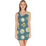 Drawing Flowers Meadow White Bodycon Dress