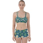 Drawing Flowers Meadow White Perfect Fit Gym Set