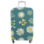 Drawing Flowers Meadow White Luggage Cover (Medium)