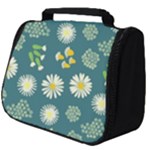 Drawing Flowers Meadow White Full Print Travel Pouch (Big)
