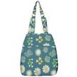 Drawing Flowers Meadow White Center Zip Backpack