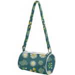 Drawing Flowers Meadow White Mini Cylinder Bag