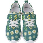 Drawing Flowers Meadow White Men s Velcro Strap Shoes