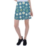 Drawing Flowers Meadow White Tennis Skirt