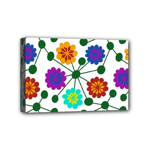 Bloom Plant Flowering Pattern Mini Canvas 6  x 4  (Stretched) from UrbanLoad.com
