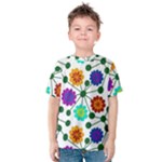 Bloom Plant Flowering Pattern Kids  Cotton T-Shirt