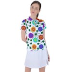 Bloom Plant Flowering Pattern Women s Polo T-Shirt