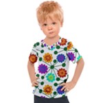 Bloom Plant Flowering Pattern Kids  Sports T-Shirt
