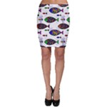 Fish Abstract Colorful Bodycon Skirt