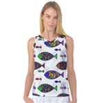 Fish Abstract Colorful Women s Basketball Tank Top