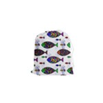 Fish Abstract Colorful Drawstring Pouch (XS)