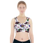 Fish Abstract Colorful Sports Bra With Pocket