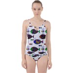 Fish Abstract Colorful Cut Out Top Tankini Set