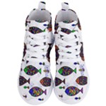 Fish Abstract Colorful Women s Lightweight High Top Sneakers