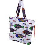 Fish Abstract Colorful Drawstring Tote Bag