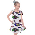Fish Abstract Colorful Kids  Tie Up Tunic Dress