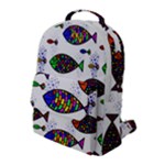 Fish Abstract Colorful Flap Pocket Backpack (Large)