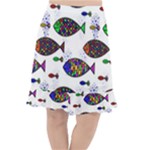 Fish Abstract Colorful Fishtail Chiffon Skirt