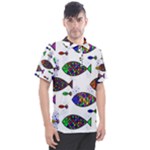 Fish Abstract Colorful Men s Polo T-Shirt