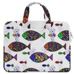 Fish Abstract Colorful MacBook Pro 15  Double Pocket Laptop Bag 