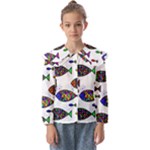 Fish Abstract Colorful Kids  Peter Pan Collar Blouse