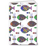 Fish Abstract Colorful 8  x 10  Softcover Notebook