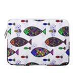 Fish Abstract Colorful 13  Vertical Laptop Sleeve Case With Pocket