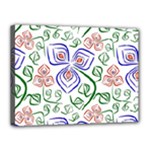 Bloom Nature Plant Pattern Canvas 16  x 12  (Stretched)