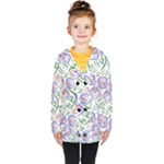 Bloom Nature Plant Pattern Kids  Double Breasted Button Coat