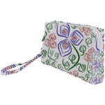 Bloom Nature Plant Pattern Wristlet Pouch Bag (Small)