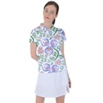 Bloom Nature Plant Pattern Women s Polo T-Shirt