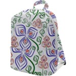 Bloom Nature Plant Pattern Zip Up Backpack